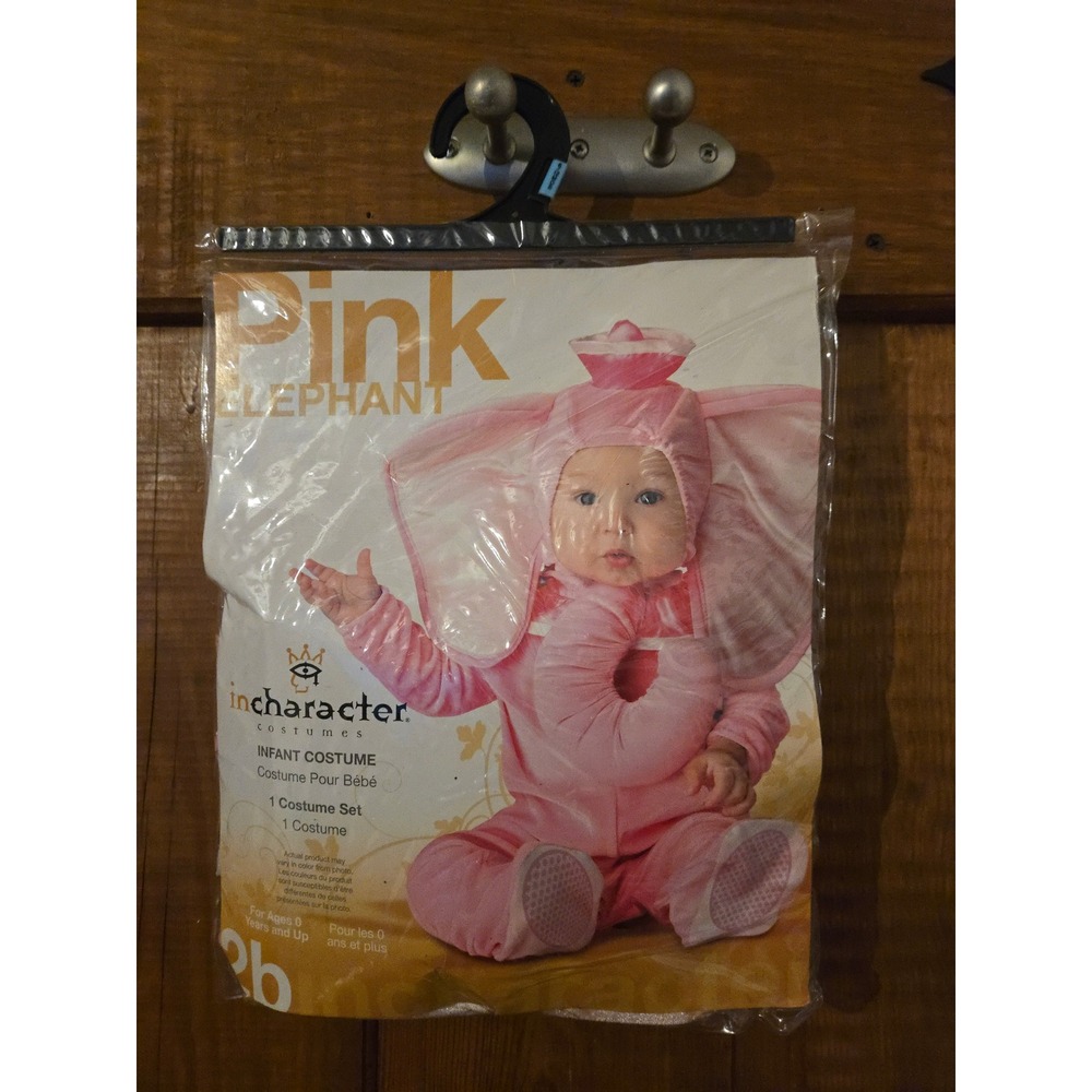 InCharacter Pink Elephant Infant Costume Set Small 6-12 Months